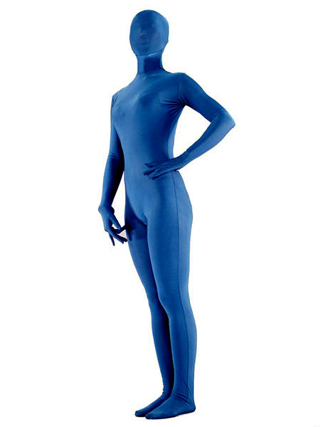 Blue Halloween Costumes Lycra Spandex Zentai Suit